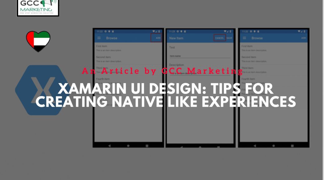 Xamarin UI Design - Tips for Creating Native-Like Experiences
