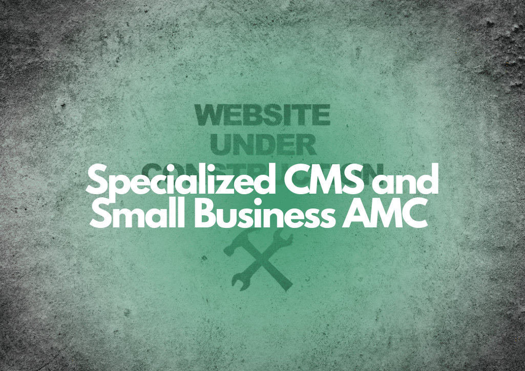 Specialized CMS and Small Business Website Maintenance